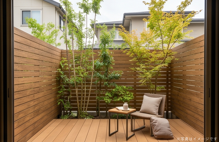 プライベートなテラス空間