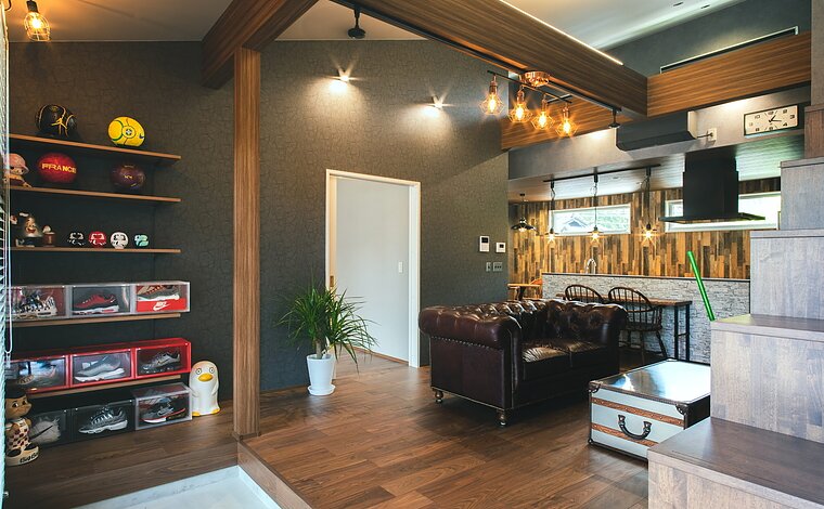 【こだわりの空間/平屋建】インダストリアル風の家